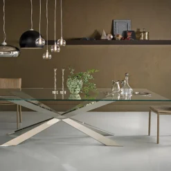 Cattelan Italia Ruokapöydät<Spyder-ruokapöytä, suorakaide
