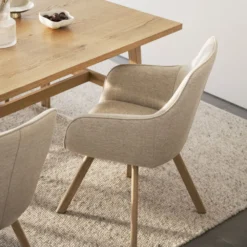 Rowico Home Ruokapöydän Tuolit|Pyörivät Tuolit<Rowico Alison-käsinojatuoli, puu
