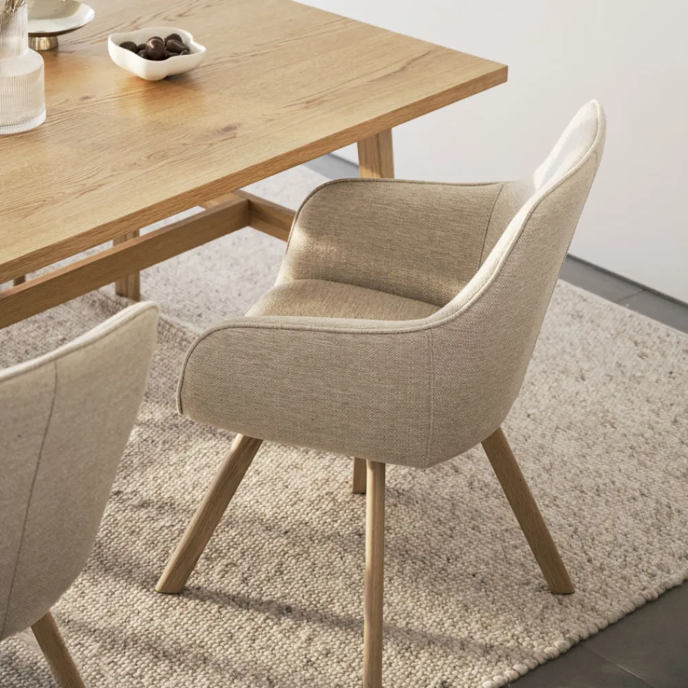 Rowico Home Ruokapöydän Tuolit|Pyörivät Tuolit<Rowico Alison-käsinojatuoli, puu