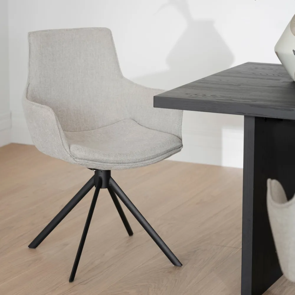 Rowico Home Ruokapöydän Tuolit|Pyörivät Tuolit<Rowico Lowell-käsinojatuoli 360°