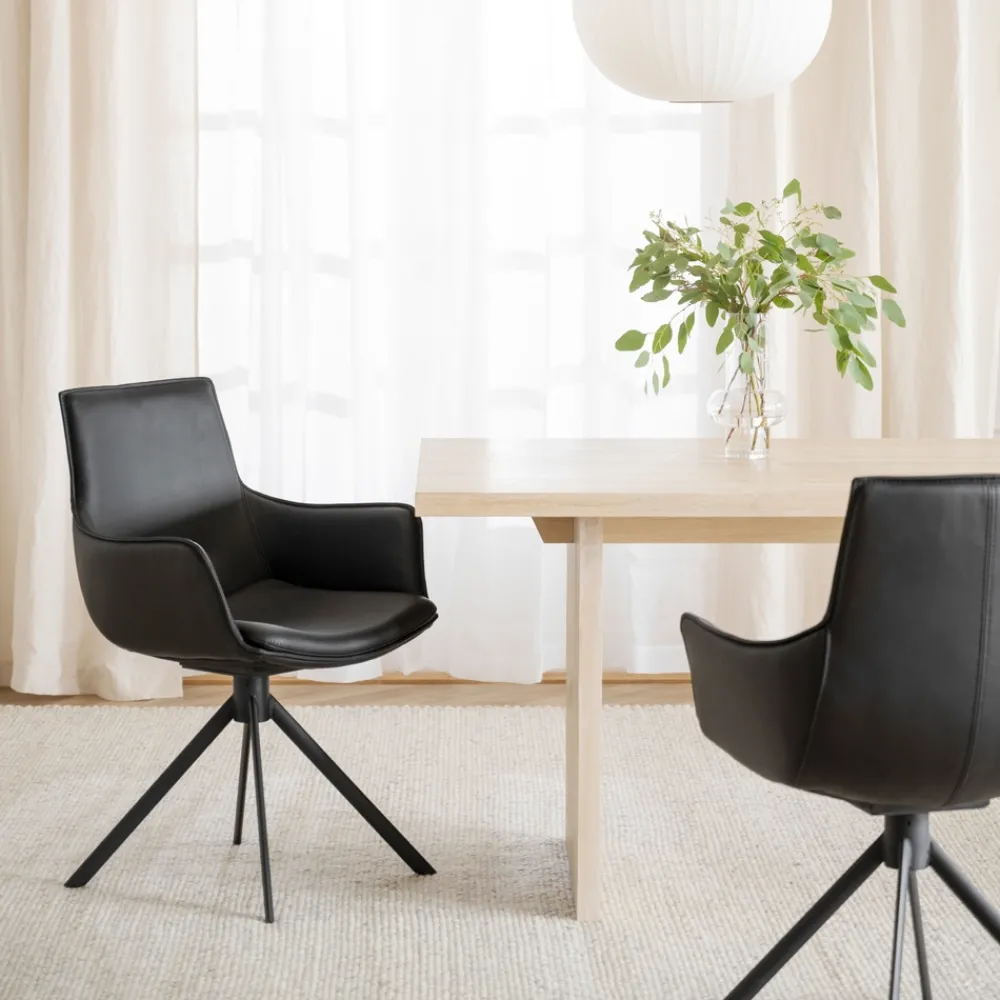 Rowico Home Ruokapöydän Tuolit|Pyörivät Tuolit<Rowico Lowell-käsinojatuoli 360°