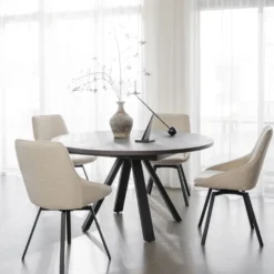 Rowico Home Ruokapöydät|Pyöreät Pöydät<Rowico Maddock-pöytä, jatkettava