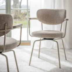 Rowico Home Ruokapöydän Tuolit|Pyörivät Tuolit<Rowico Merrick-käsinojatuoli 360°