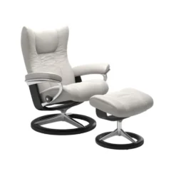 Stressless Mekanismituolit<Wing-lepotuoli + rahi, valkoinen