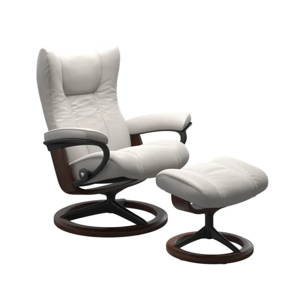 Stressless Mekanismituolit<Wing-lepotuoli + rahi, valkoinen