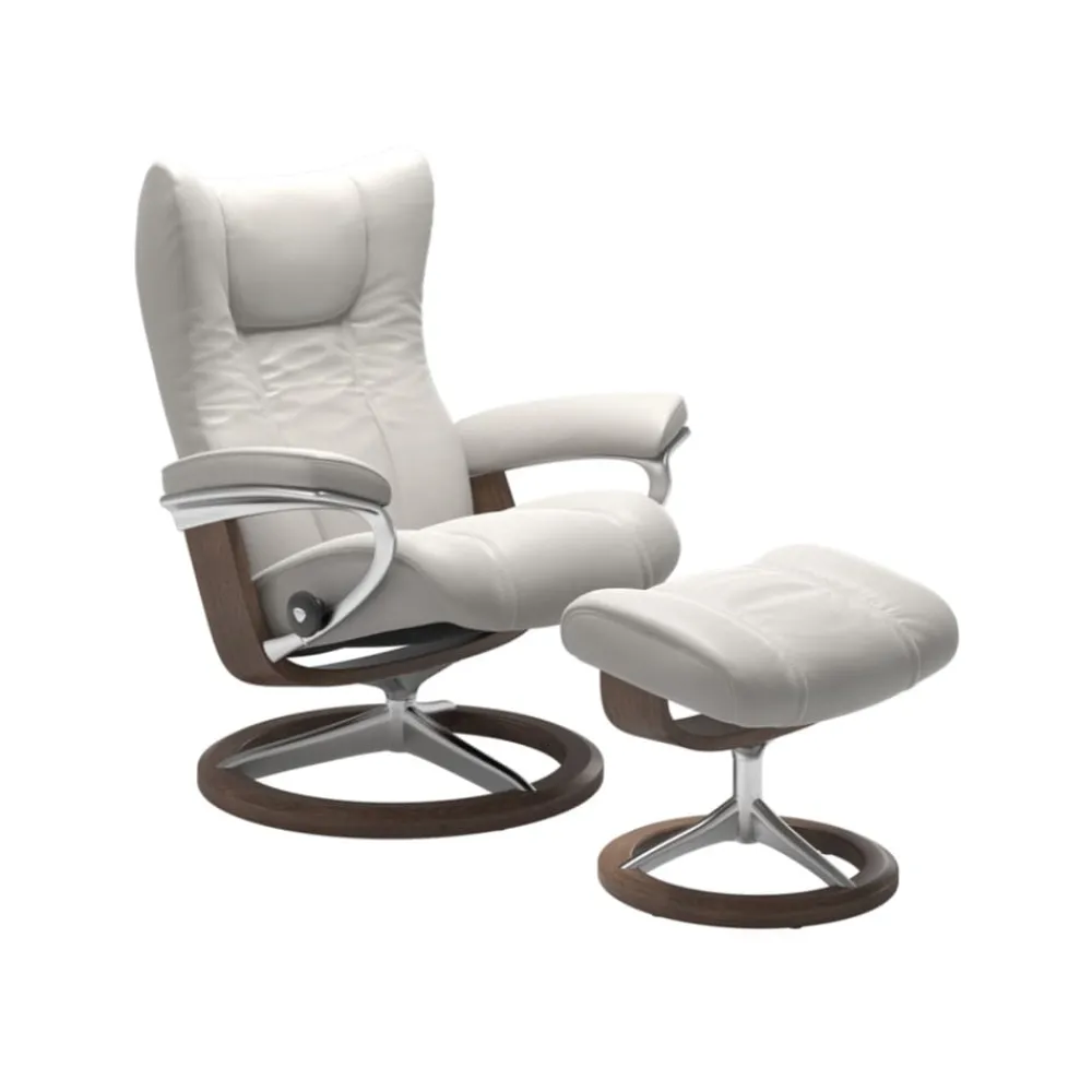 Stressless Mekanismituolit<Wing-lepotuoli + rahi, valkoinen