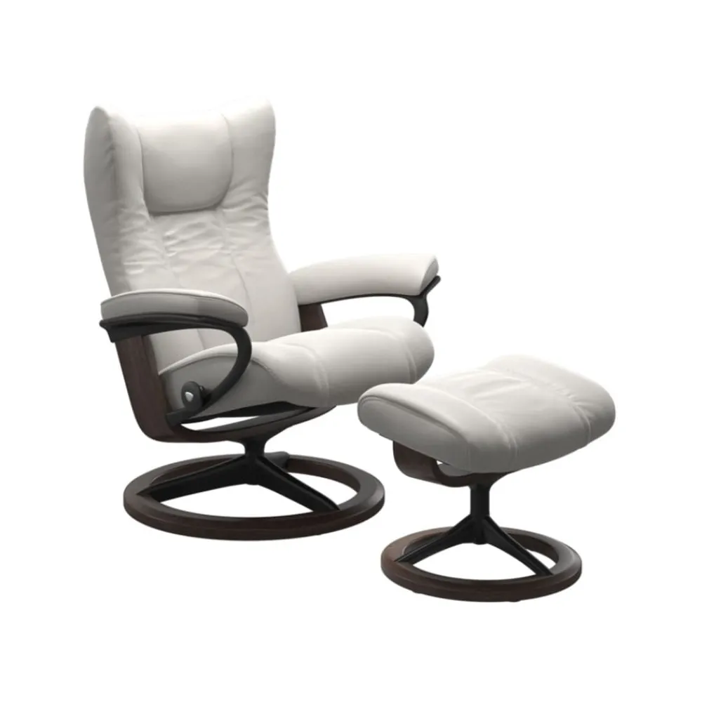 Stressless Mekanismituolit<Wing-lepotuoli + rahi, valkoinen