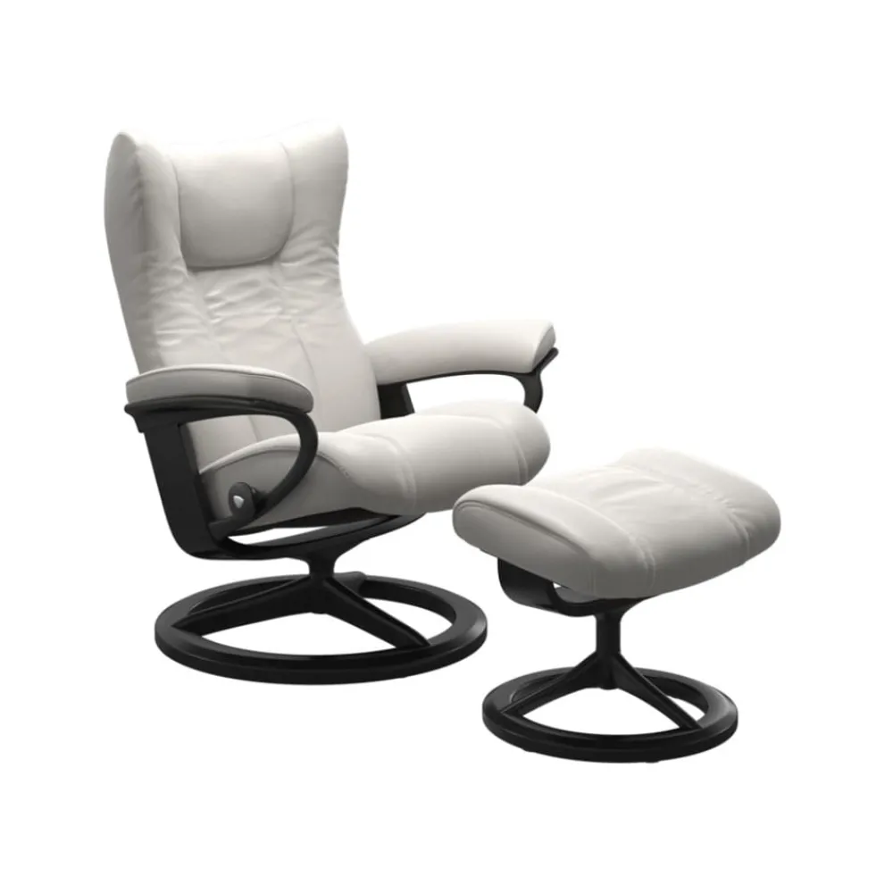 Stressless Mekanismituolit<Wing-lepotuoli + rahi, valkoinen